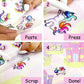 Scoo-Rub Stickers (Pink) | Transfer Sticker Set with 1 Stylus | Fairlyland | Dreamland | Desertland | 100+ Stickers | DIY Sticker Activities | Artistic Mini Box