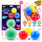 Scoobies Bead-a-Boo Balls, 4 PCS Sensory Squishy & Fidget Toy Set for Kids | Colourful Bead-Filled Stress Relief Balls with Soft Squeeze Texture, Stretchy Sensory Play & Spiky Fidget Ball | Ages 3+