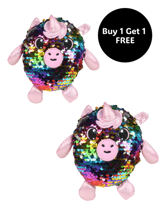 Buy 1 Get 1 Free, Sequin Squishy Toy  |  Unicorn Design   | With Reversible Glitter Two-Side Sequins