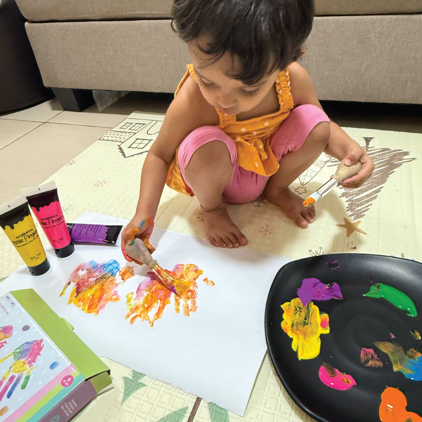 Rainbow Finger Paints - For your First Painting