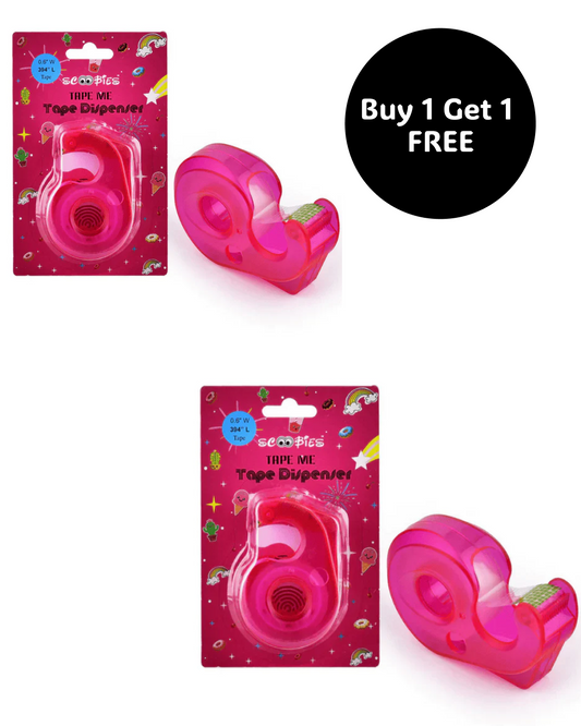 Buy 1 Get 1 Free, Tape Me Tape Dispenser (Multicolour) | Includes Free Tape |  Auto Manual Cut |  For 1``.5 Cm Width Tape