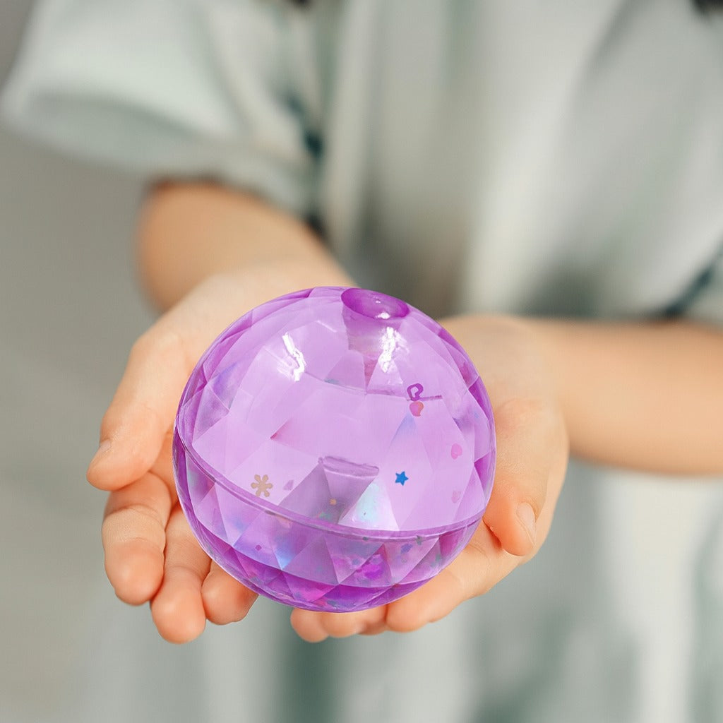 Crystal Ball (Pack of 1) LED Flashing Bouncing Ball , Sensory Play Toy for Kids (3+ Years)