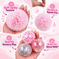 Scoobies Pop-a-fetti Balls: 3 Confetti Squishy + 1 Fuzzy Spiky Sensory Ball (Set of 4)| (Pink, Silver, Red & Multicolor) Stress Relief & Sensory Play | Shake, Squish & Shine | Sticky, Squishy & Sparkly Fun for Kids & Adults