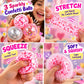 Scoobies Pop-a-fetti Balls: 3 Confetti Squishy + 1 Fuzzy Spiky Sensory Ball (Set of 4)| (Pink, Silver, Red & Multicolor) Stress Relief & Sensory Play | Shake, Squish & Shine | Sticky, Squishy & Sparkly Fun for Kids & Adults