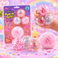 Scoobies Pop-a-fetti Balls: 3 Confetti Squishy + 1 Fuzzy Spiky Sensory Ball (Set of 4)| (Pink, Silver, Red & Multicolor) Stress Relief & Sensory Play | Shake, Squish & Shine | Sticky, Squishy & Sparkly Fun for Kids & Adults
