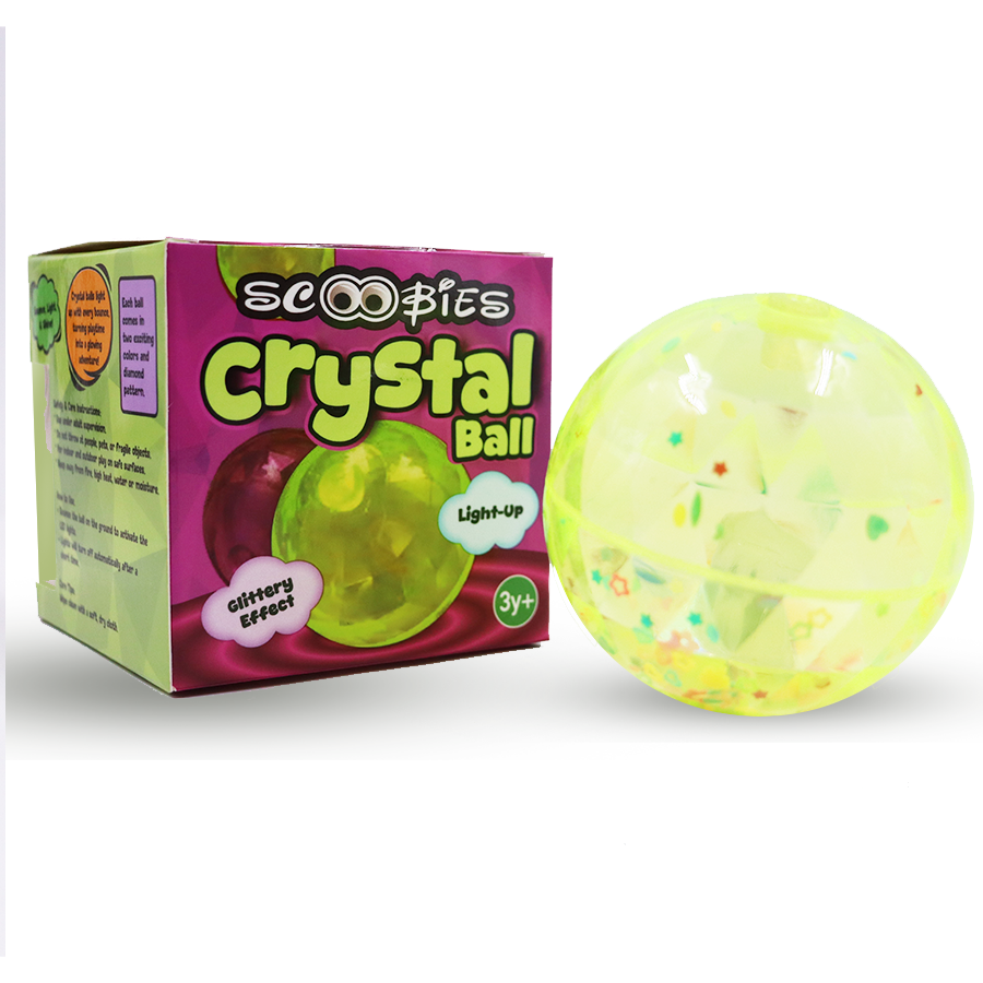 Crystal Ball (Pack of 1) LED Flashing Bouncing Ball , Sensory Play Toy for Kids (3+ Years)