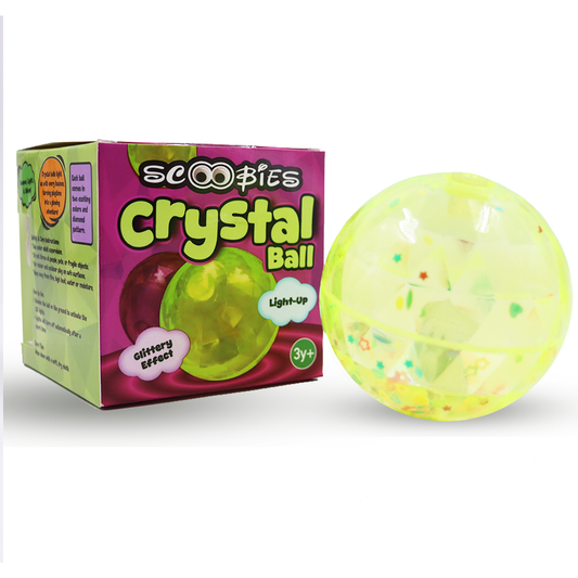 Crystal Ball (Pack of 1) LED Flashing Bouncing Ball , Sensory Play Toy for Kids (3+ Years)