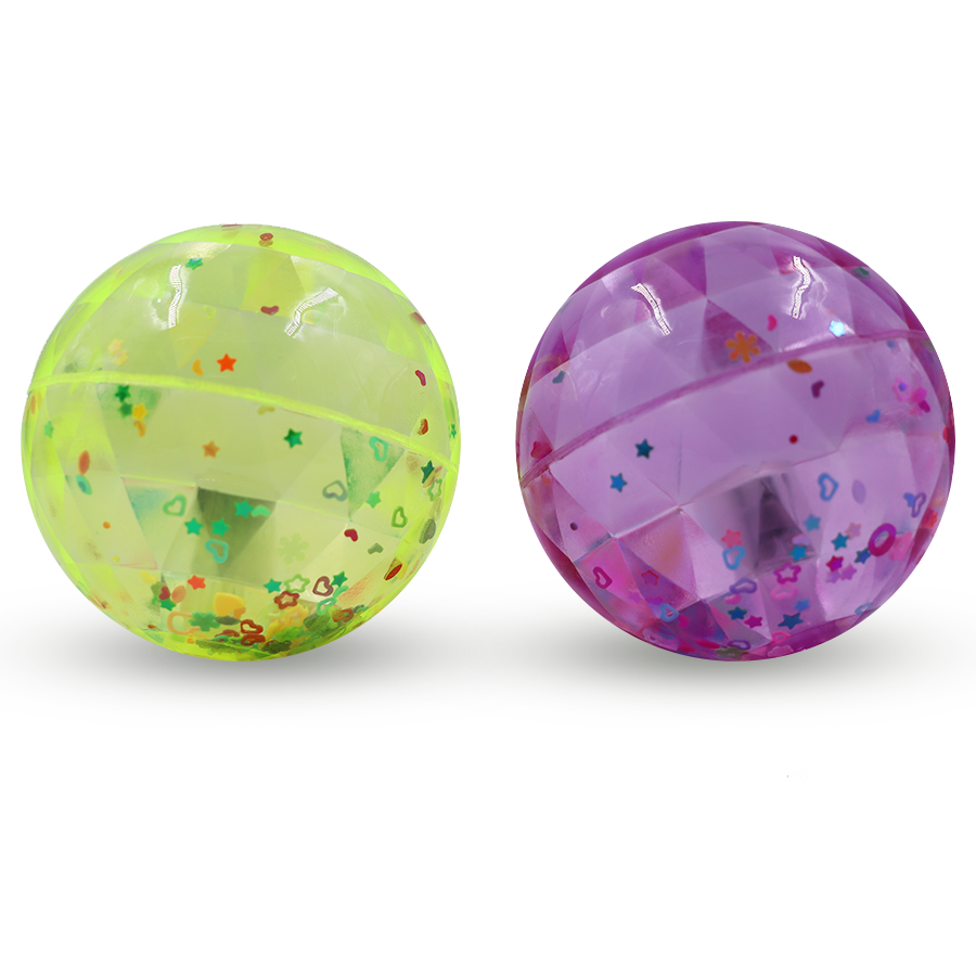 Crystal Ball (Pack of 1) LED Flashing Bouncing Ball , Sensory Play Toy for Kids (3+ Years)