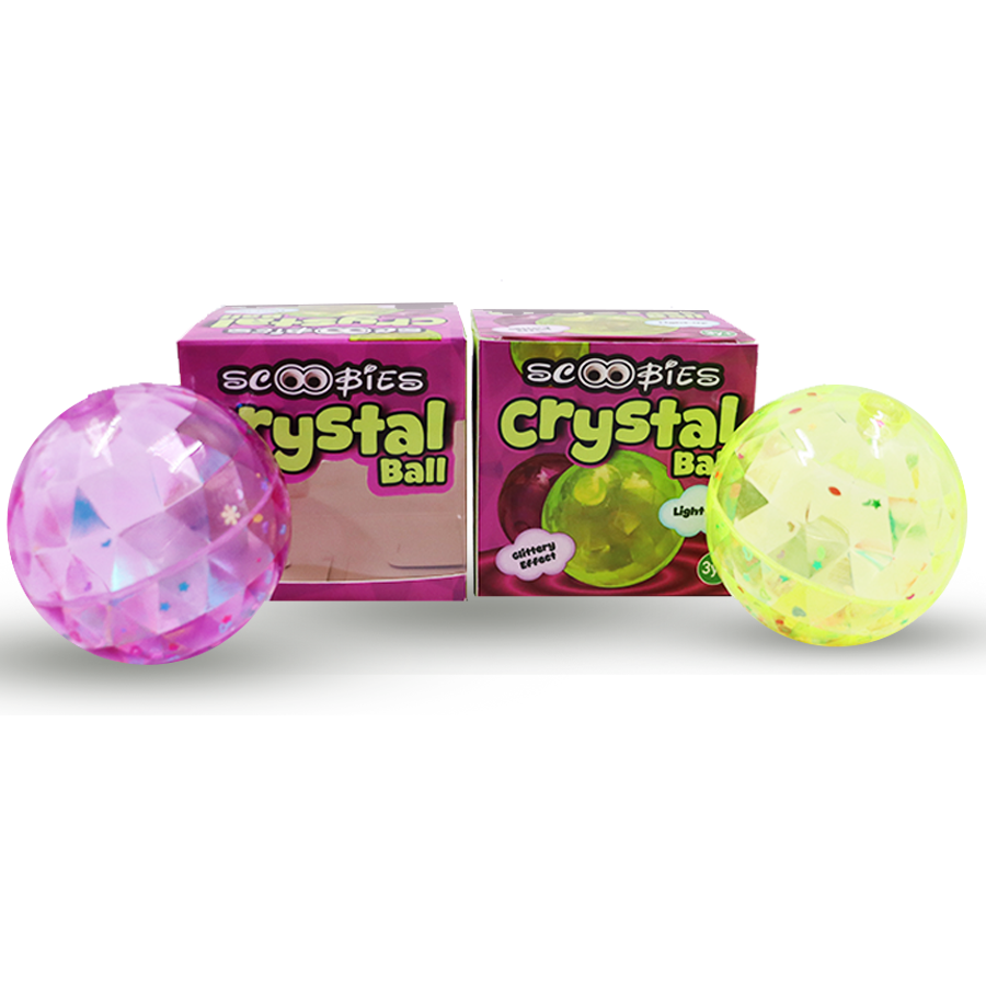 Crystal Ball (Pack of 1) LED Flashing Bouncing Ball , Sensory Play Toy for Kids (3+ Years)