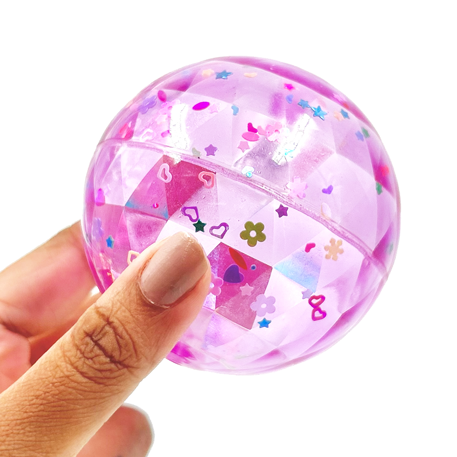 Crystal Ball (Pack of 1) LED Flashing Bouncing Ball , Sensory Play Toy for Kids (3+ Years)