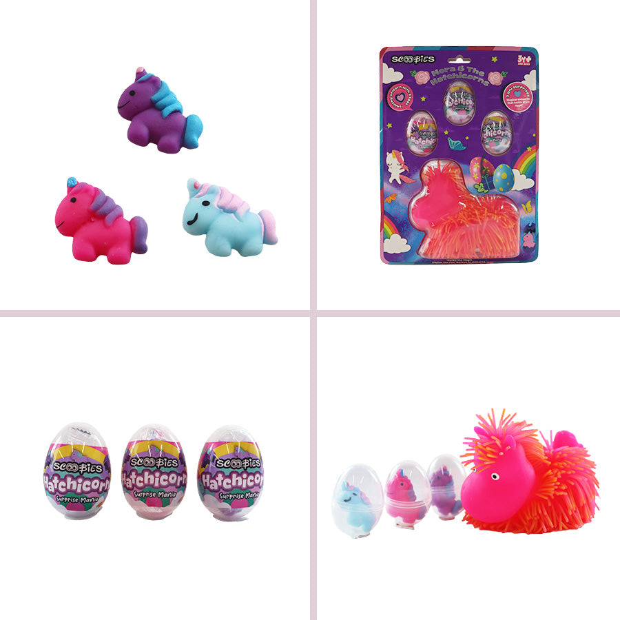 Nora & The Hatchicorns: Magical Unicorn Surprise Eggs & Squishy