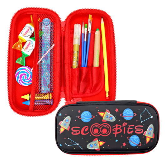 Rocket Space Pencil Case | With Separate Pens Slot | Premium EVA Quality | Multi-Use Pouch