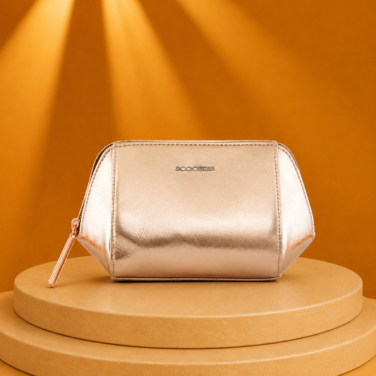Bewitching Gold Makeup Pouch - Perfect for on the go!