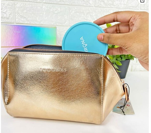 Bewitching Gold Makeup Pouch - Perfect for on the go!