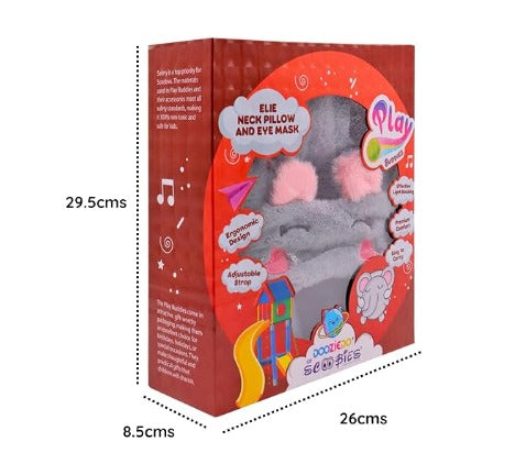 Elie Plush Neck Pillow and Eye Mask