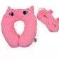 Peaches Plush Neck Pillow and Eye Mask