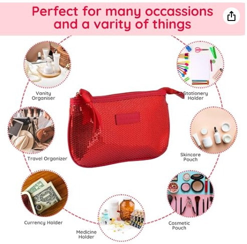 Red Lady Makeup Pouch - Carry Makeup in Style