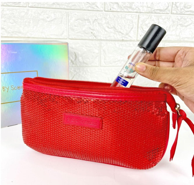 Red Lady Makeup Pouch - Carry Makeup in Style