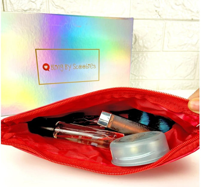 Red Lady Makeup Pouch - Carry Makeup in Style