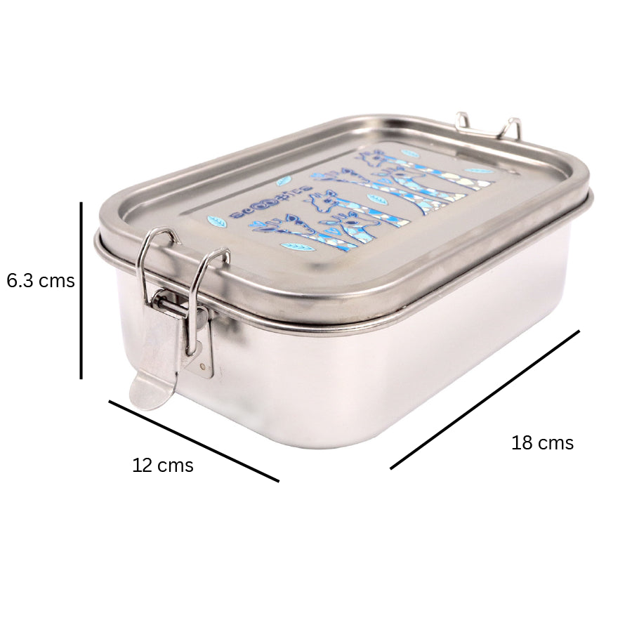 Buy SAVRI Personalized Stainless Steel Lunch Box with Your Child Name and  Favourite Character Engraved on Tiffin Box. for Birthdays, Return Gift,  Kids, Students, School Meal Box (Purple) Online at Low Prices