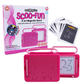 Scoo Fun (Pink) 2-in-1 Board Magical Slate and Magnetic Board Writing & Magnetic Play| Learning Toy with Art Fun Doodles & Magnetic Play with Alphabets Numbers & Shapes , Educational Toy for Kids (3+ Years)