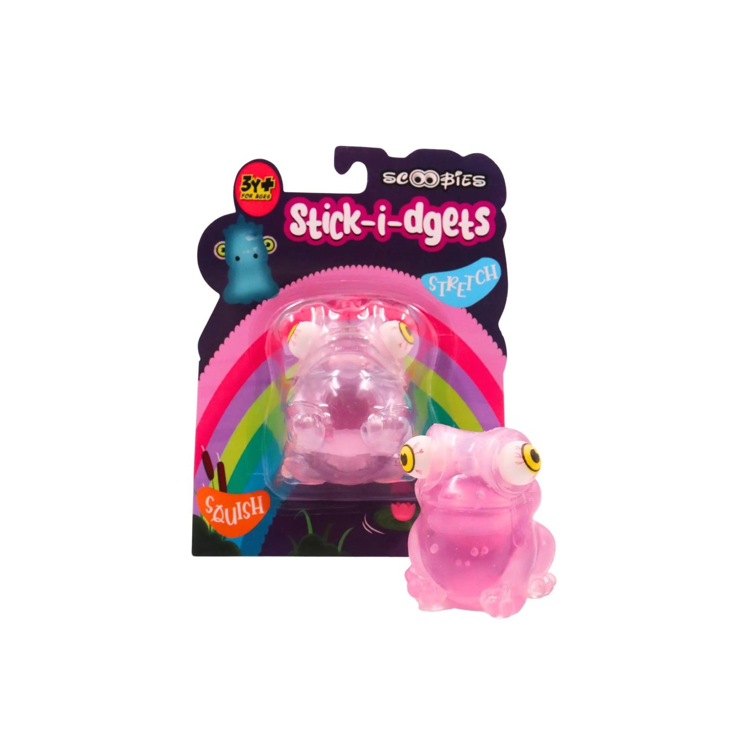 Stick-i-dgets (Purple) Color-Changing Squishy Toy that glows and pops!