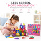 Scoobies Glitter Magnetic Tiles, 70 PCS Building Set for Kids | Colourful Magnetic Construction Toy with Sparkling Tiles, Creative STEM Play & 3D Building Fun | Ages 3+