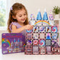 Scoobies Unicorn Magical Magnetic Tiles, 100 PCS Building Set for Kids | Unicorn-Themed Magnetic Construction Toy with Rainbow, Candy & Castle Pieces | Creative STEM Play | Ages 3+