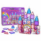Scoobies Unicorn Magical Magnetic Tiles, 100 PCS Building Set for Kids | Unicorn-Themed Magnetic Construction Toy with Rainbow, Candy & Castle Pieces | Creative STEM Play | Ages 3+