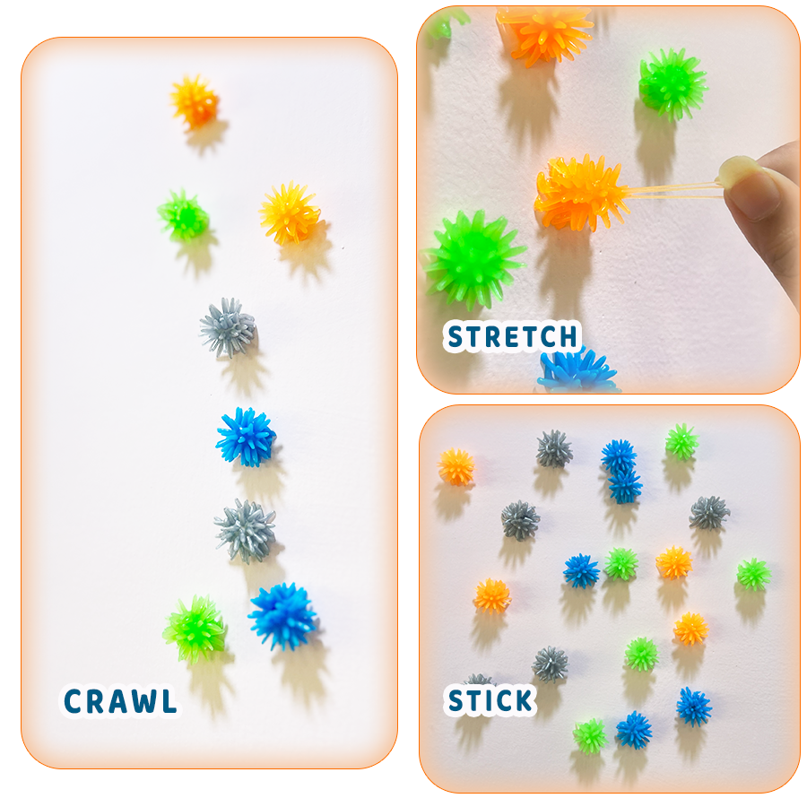 Spacy GooGoo Slime Set (Pack of 4) – Glow, Glitter, Jiggly & Butter Slime with 20 Spooky Wall Crawlers, Sensory Play Toy for Kids (3+ Years)