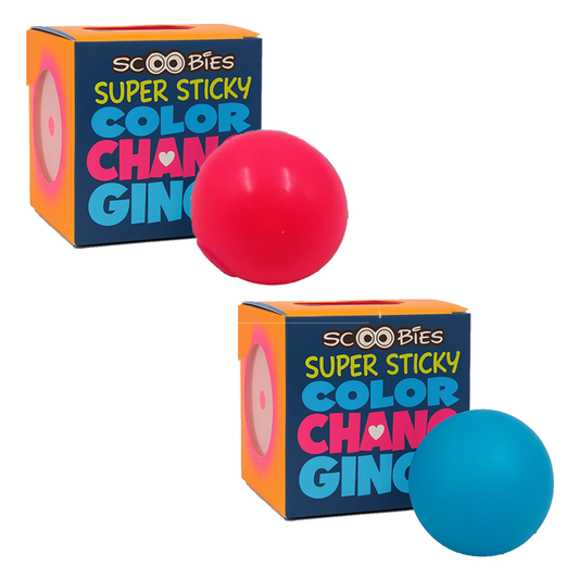 Scoobies Super Sticky Color Changing Ball Multicolor (Pack of 1 ), Squishy Sensory Play & Focus Booster