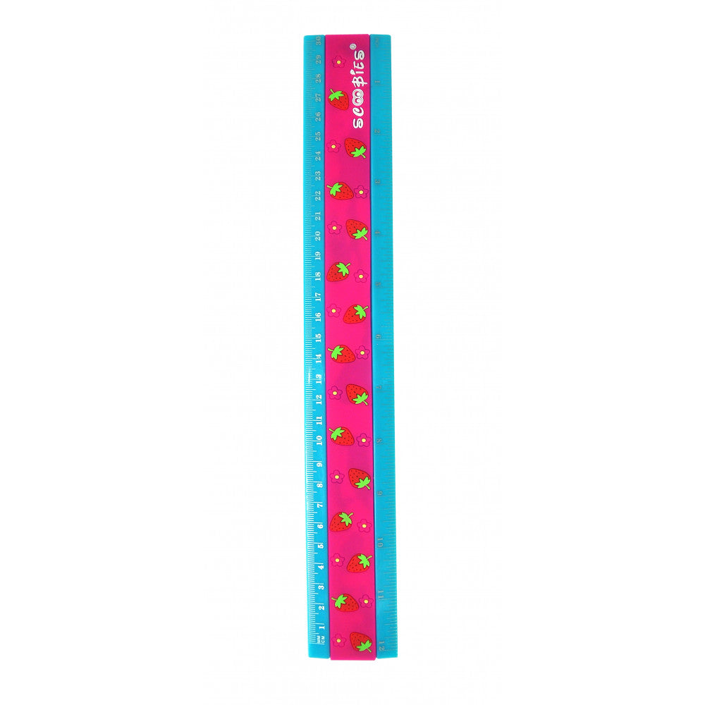 Strawberry Scented Ruler   |  With Fruity Strawberry Long-Lasting Fragrance |  30 Cms (12 Inch) Gradation  | Age Resistant