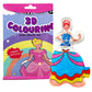 3D Colouring  |  3D Queen Biana  |  With 5 Markers   |  Reusable Inflatable Toy