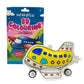 3D Colouring  |  3D Plane  |  With 5 Markers   |  Add on Wheels  | Reusable Inflatable Toy|