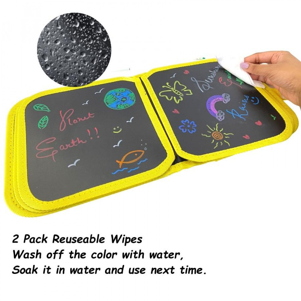 Doodle Magic Book (Space) | Includes 12 Washable Markers | Erasable & Reusable Scribble Book |  Easy to Carry | Mess-Free Learning