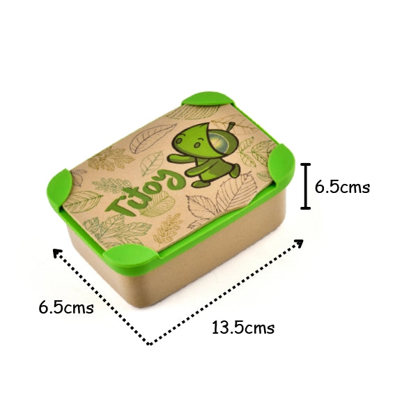 Eco-Friendly Lunchbox Boys  | Rice Husk Material  | Cute Green Design