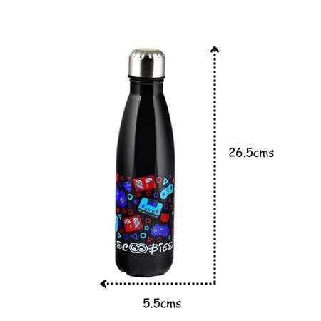 Stainless Steel  Bottle For Boys  | Insulated |  Rust Free |  Dope Gaming Print |  500 Ml