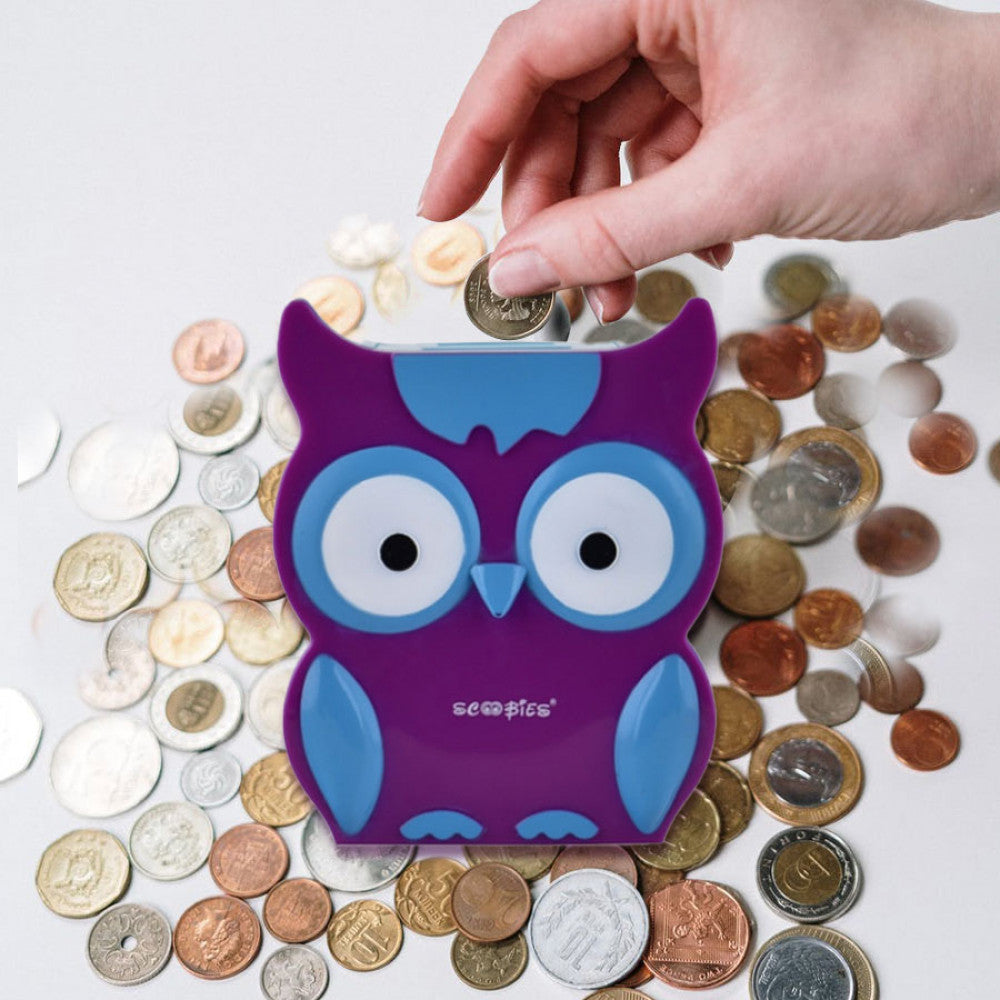 Owl Piggy Bank |  With Automatic Coin Counting  | LED Display Screen |  Cute Owl Shape |  Key Lock