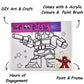 Robot on Canvas | Includes 6 Acrylic Colours & Brush |  Paint & Frame | Kids DIY Joy Set