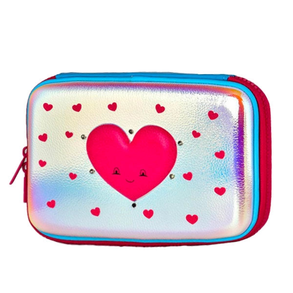 Heart Love Pencil Case | With LED Light| Multi-purpose Pouch | Shimmering Colours