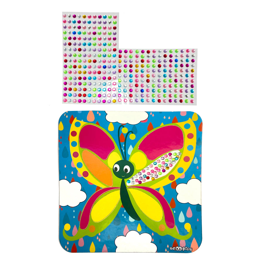 Stick N Fun Pompom |  Butterflies |  600 Pieces  | Your DIY Decore  | Kids Happiness Art Box