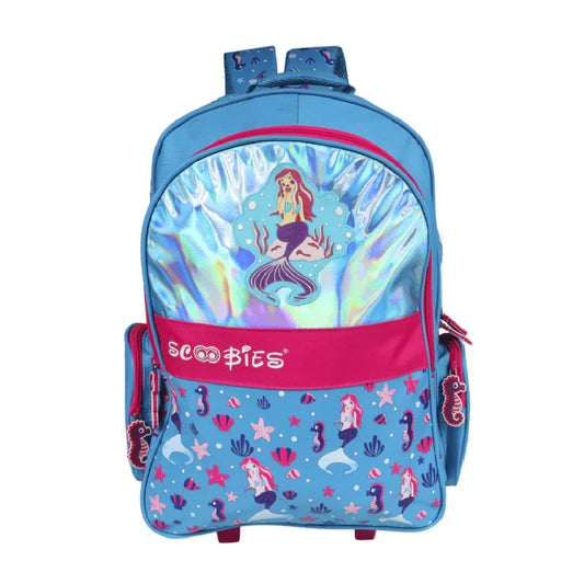 Girls trolley Bag |  With Lighted Wheels | Scented Zippers |  Mermaid Girlie Print |   Multi-Use Bag