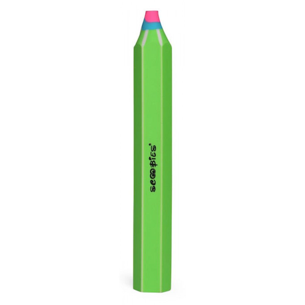 Pencil Shaped Eraser (Green) | Non-Toxic |   Latex, Dust & Smudge-Free | Age-Resistant |  Minimal Crumbling |