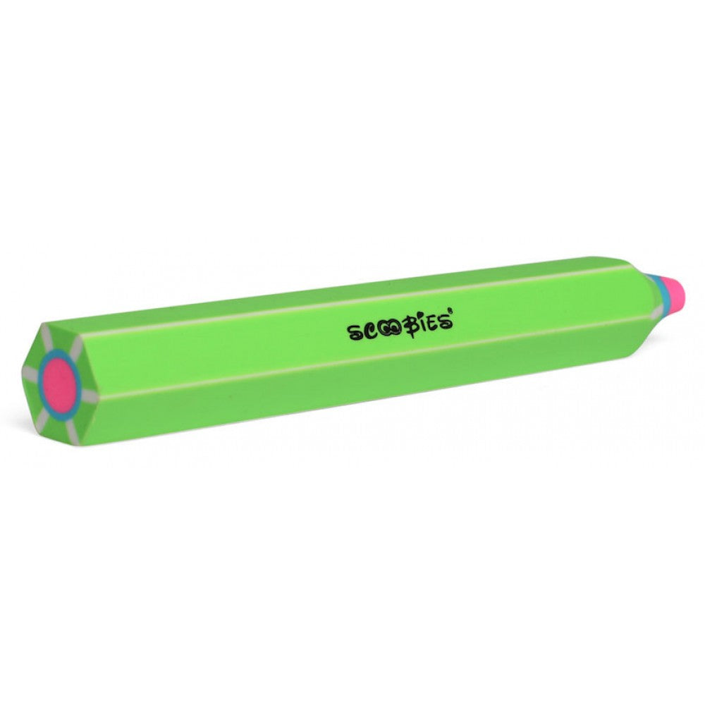 Pencil Shaped Eraser (Green) | Non-Toxic |   Latex, Dust & Smudge-Free | Age-Resistant |  Minimal Crumbling |