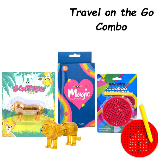 Travel on the Go (Black) | Bundle of 3  | With Special Magnetic Writing Pad