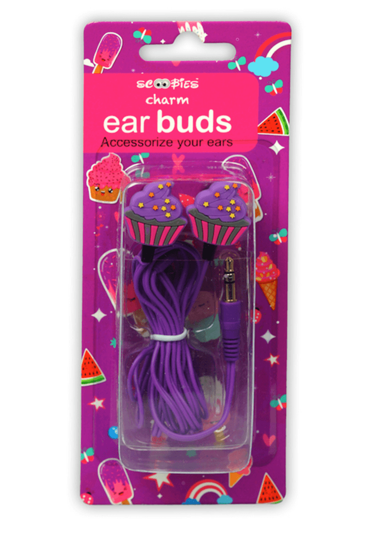 Cupcake Charm Earbuds(Pack of 2) - Scoobies