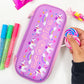 Glow-in-the-Dark Pencil Case (Planet Unicorn) | Premium EVA Quality | With Separate Stationery Slot | Multi-Use Pouch