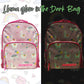 Llama Glow In The Dark Bag  |  Inimitable Design |  Llama Print  | Prink Pink Colour - Scoobies