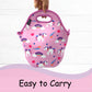 Neoprene Lunchbag  (Unicorn Design) |  With Adjustable & Detachable Shoulder Straps | Insulated | Multi-purpose Tote Bag