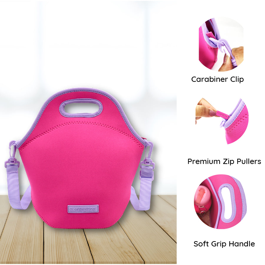 Neoprene Lunch Bag - Pinklicious Design